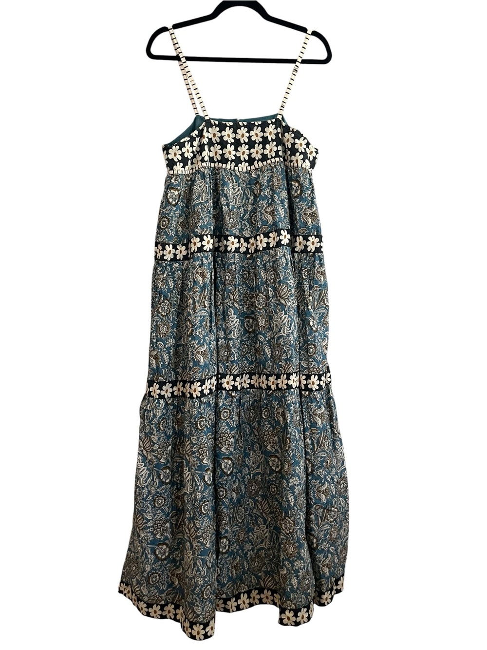 Natural Life Floral Daisy Mixed Print Maxi Dress Boho Size Medium - Picture 2 of 12